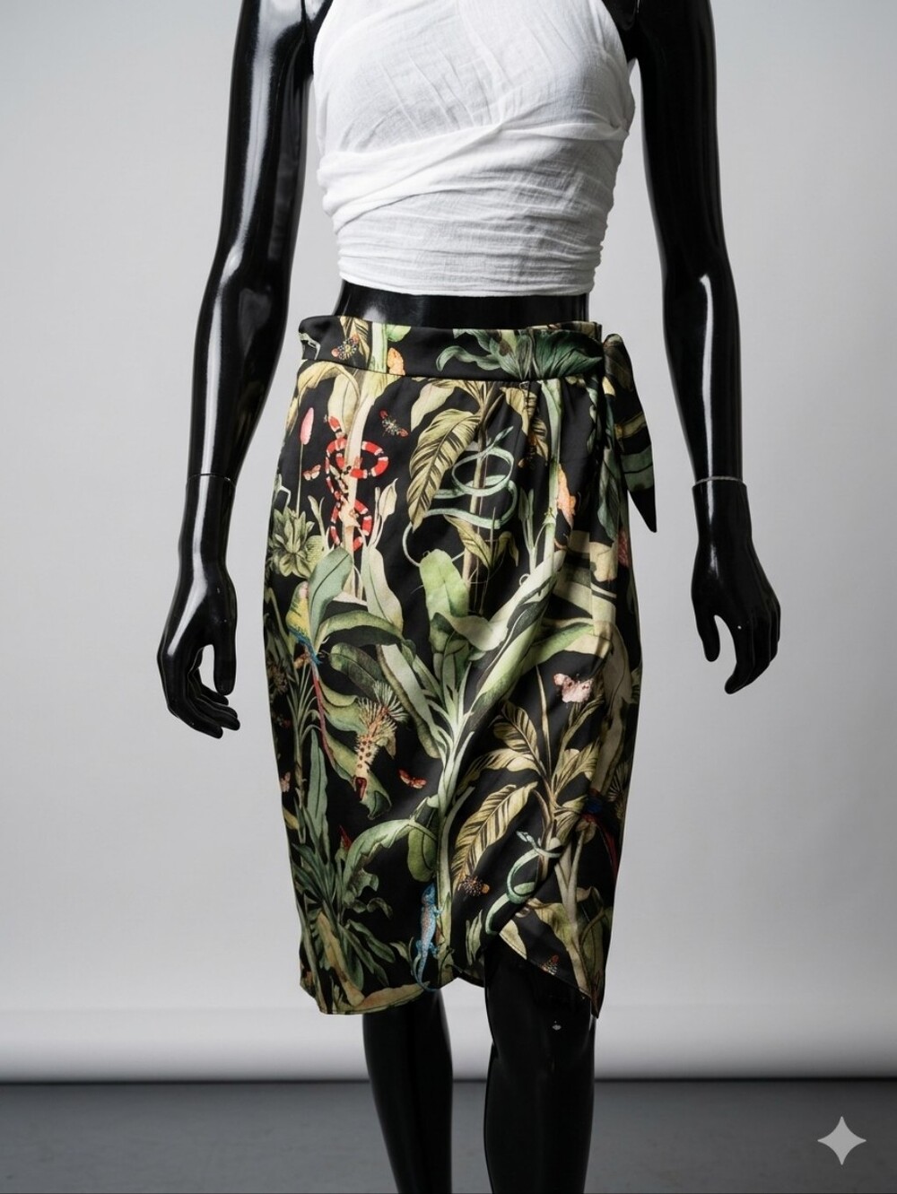 Hutch Anthropologie Tropical Jungle Wrap Tie Skirt Size 4